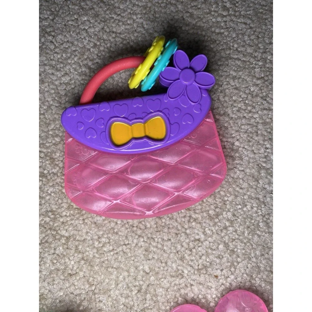 Lot of 5 Baby Teether Toys Infantino Bright Starts RaZbaby & Silicone Feeder